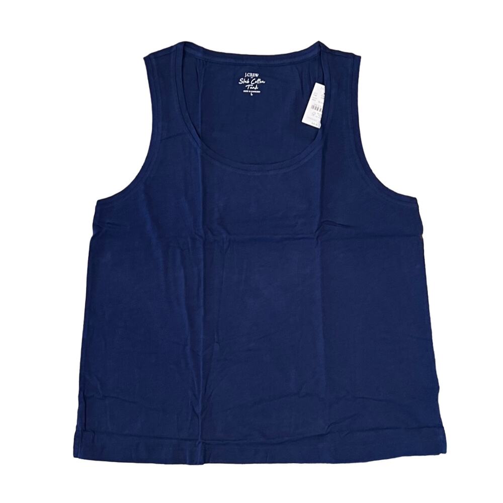 NWT J. Crew Antique Navy Vintage Slub Cotton Tank - SIZE M